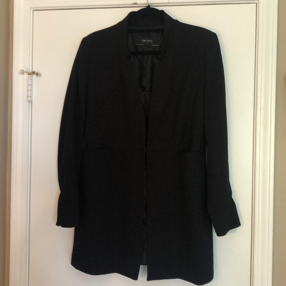 Zara Basic long blazer black. Brand new.